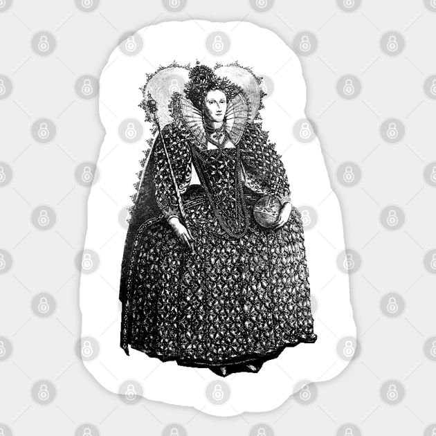 Queen Elizabeth Tudors Gloriana England Sticker by Marccelus